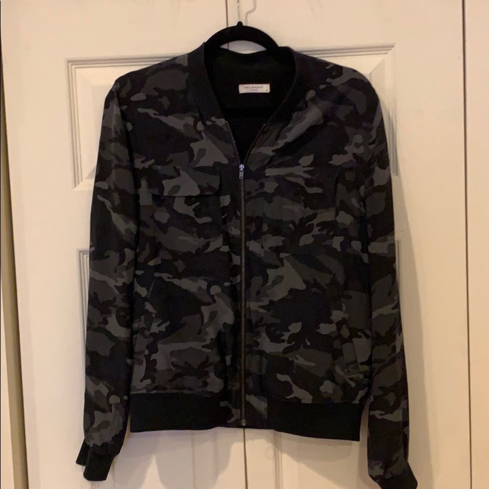 Equipment Black Camo Silk Bomber Size Medium